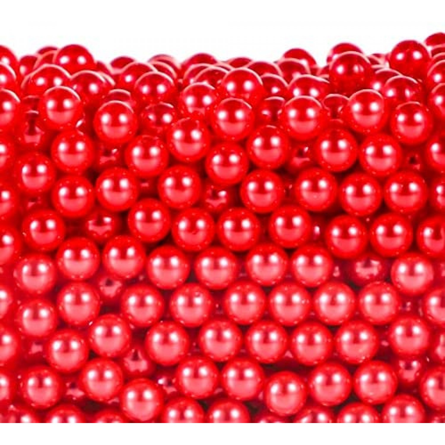 SUREAM Red Floating Pearls 100PCS, 3 Sizes ABS Pearl and 2300PCS
